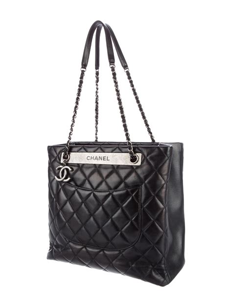 chanel lambskin shopping tote 2015|Chanel 2015 Quilted Lambskin Shopping Tote .